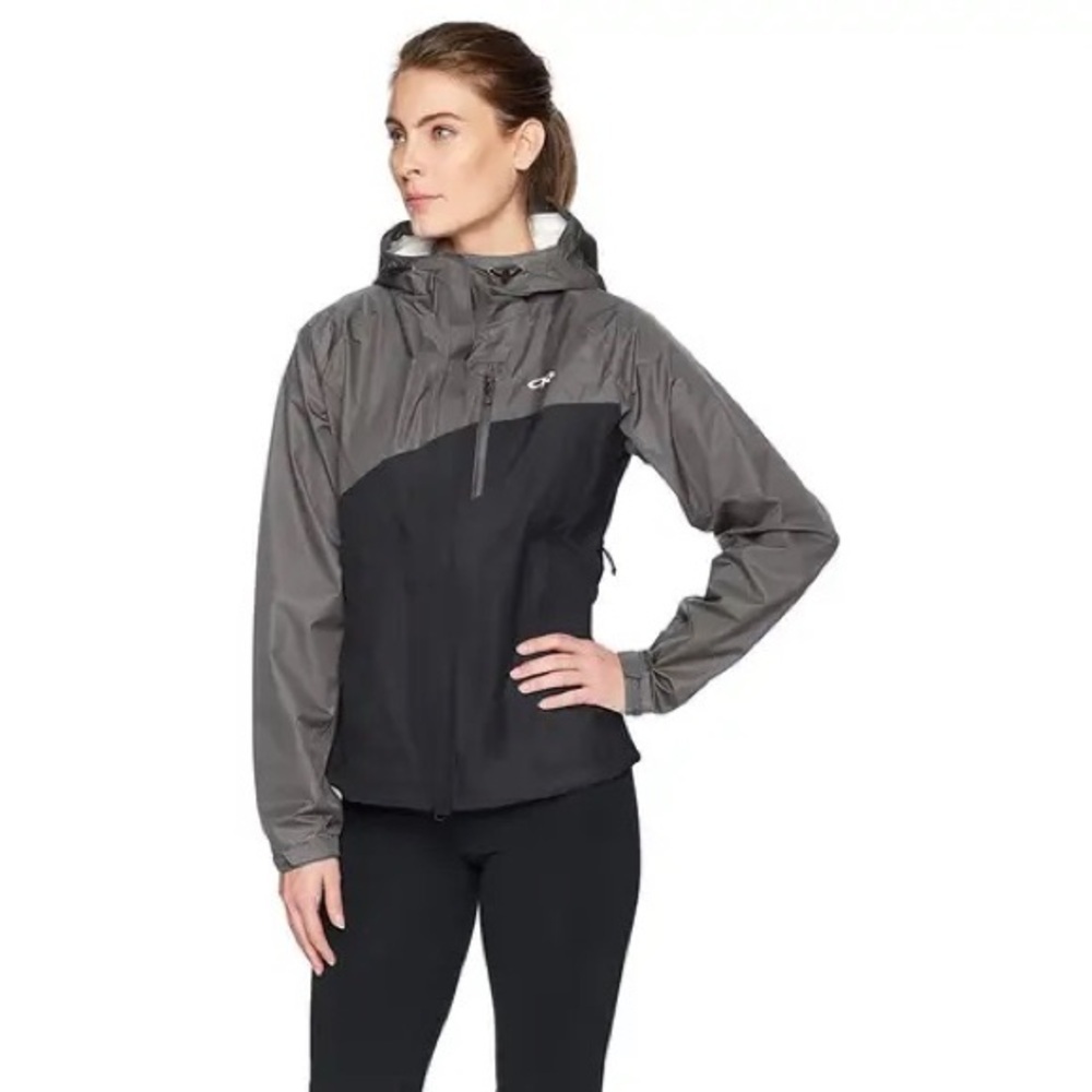 NWT Outdoor Reaearch Panorama Point Jacket charcoal herringbone/black size Small